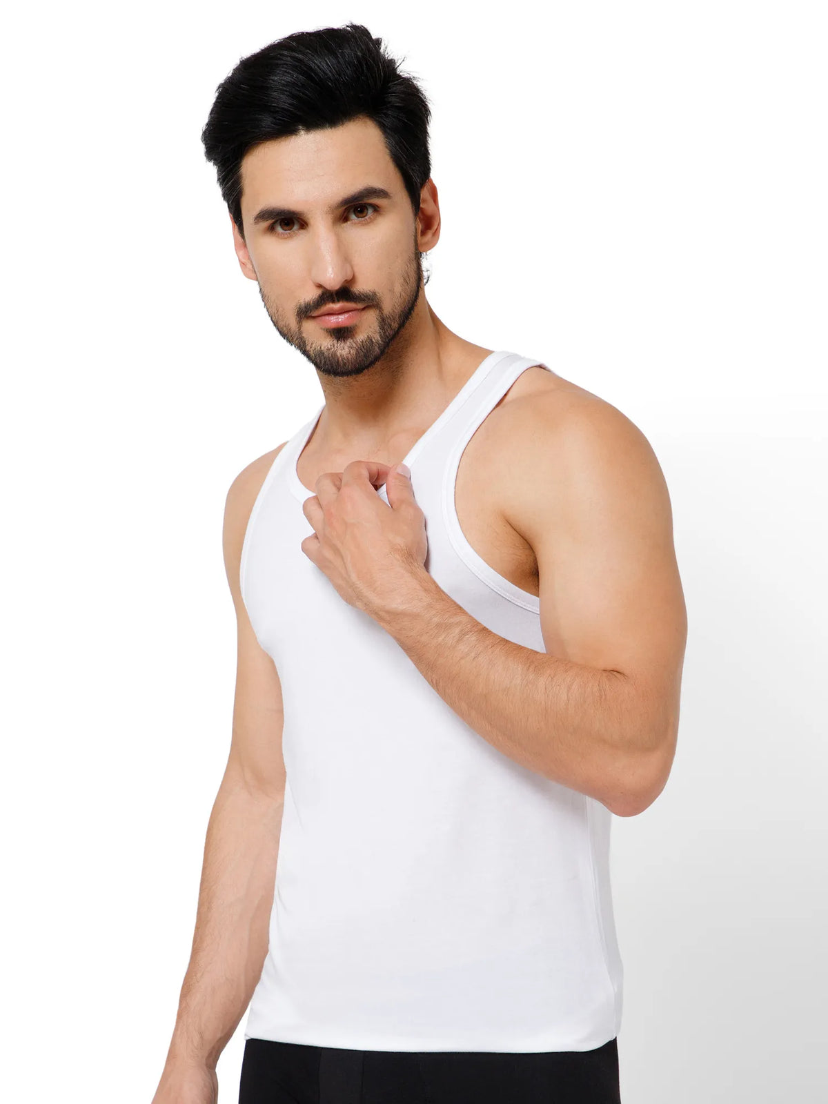 PIMA/MODAL VEST ROUND NECK