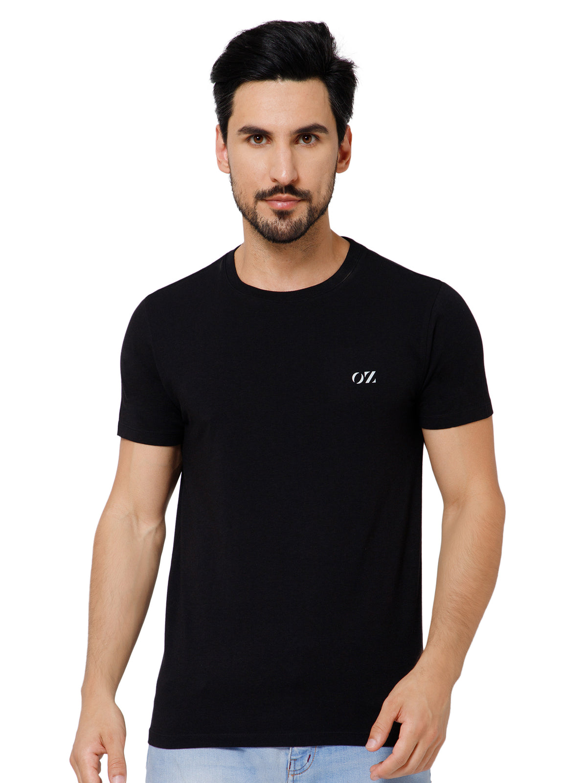 SOLID CREW NECK T-SHIRT (AMBER).
