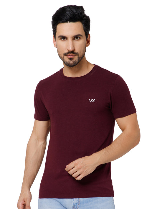 SOLID CREW NECK T-SHIRT (AMBER).