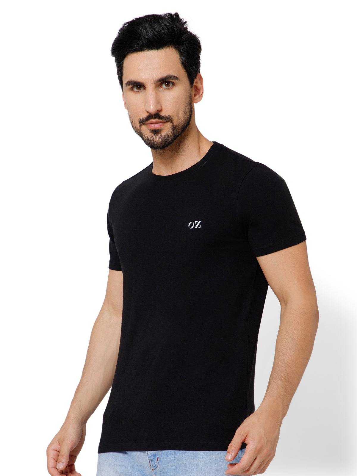 SOLID CREW NECK T-SHIRT (AMBER).