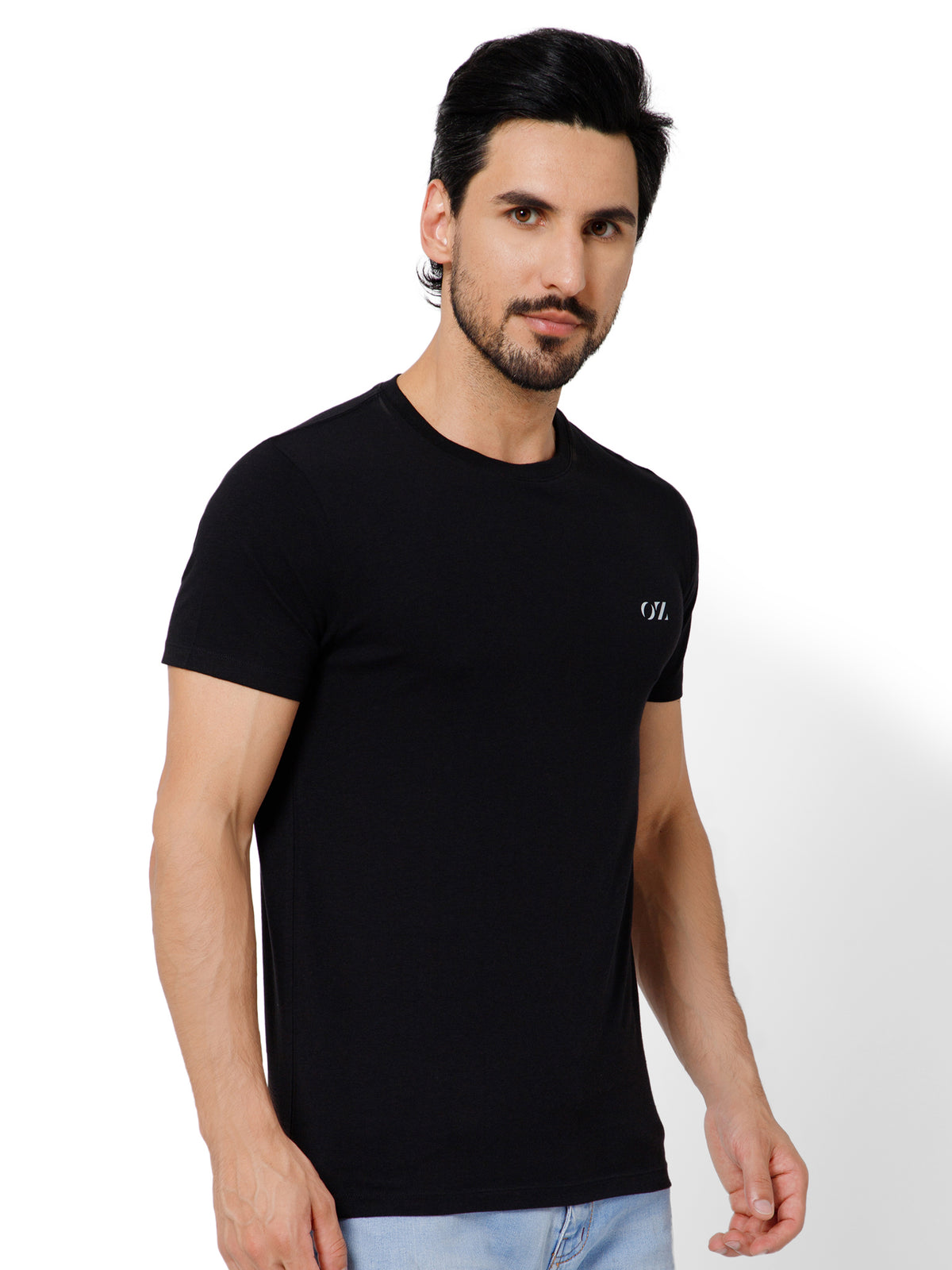 SOLID CREW NECK T-SHIRT (AMBER).