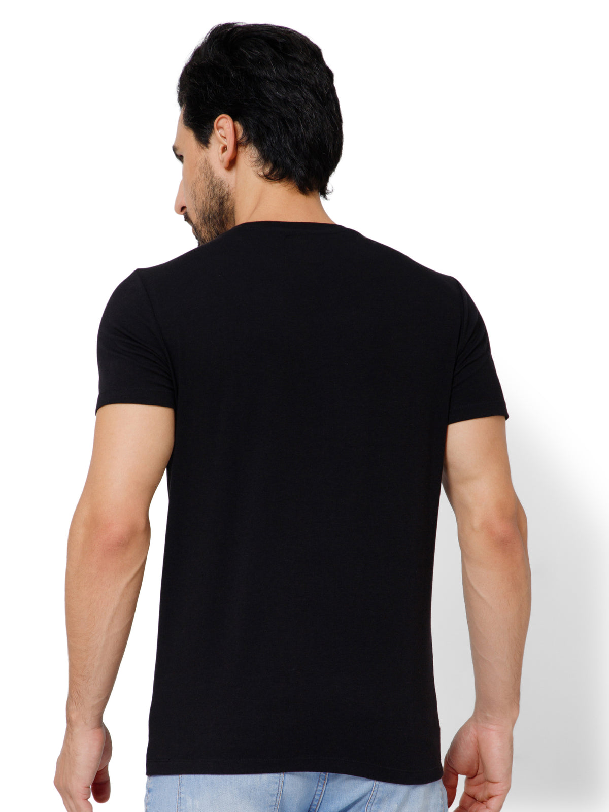 SOLID CREW NECK T-SHIRT (AMBER).