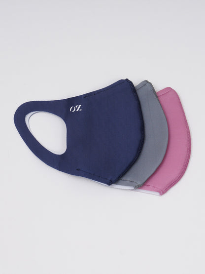 ANTIBACTERIAL,BREATHABLE, NEOPRENE MIX COLOR SNUG FIT MASK.